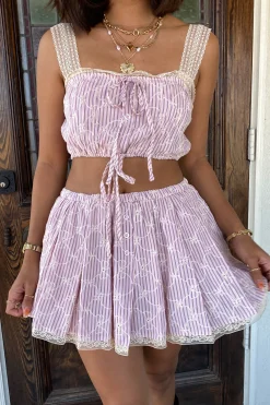 Striped Mini Skirt