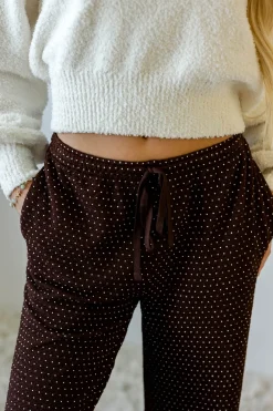 Swiss Dot Wide Leg Pants