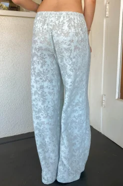 Textured Floral Pants