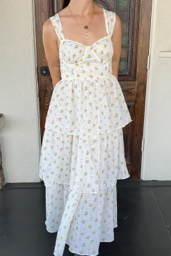 Tiered Floral Midi Dress
