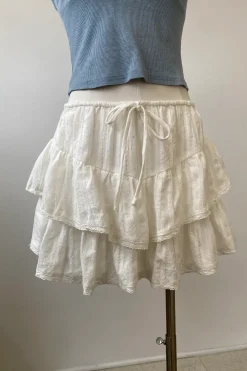 Tiered Ruffle Mini Skort