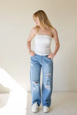 Vintage Low Rise Distress Jeans by Nectar Premium Denim