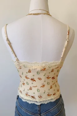 Western Print Cami Top