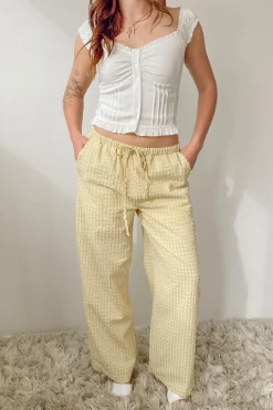 Wide Leg Pucker Pants