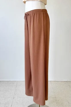 Wide Leg Ribbed Pants