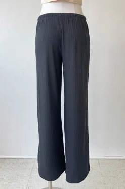 Wide Leg Ribbed Pants