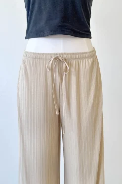 Wide Leg Ribbed Pants